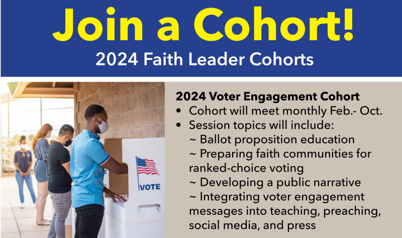Announcing Faith Leader Cohorts and Quarterly Meetings